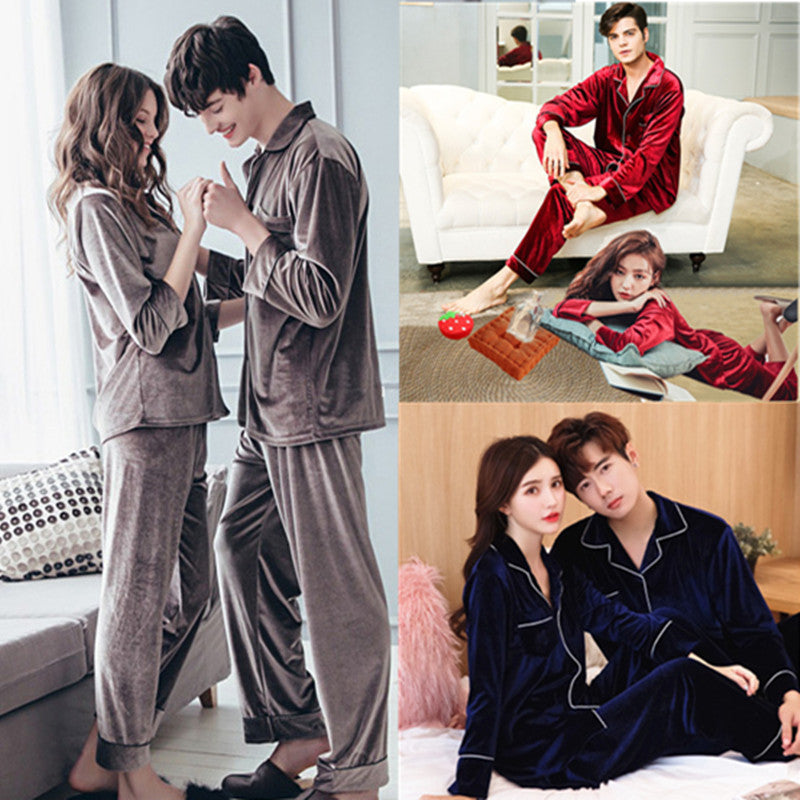 Comfortable Gold Velvet Pajamas – Elegant Sleepwear and Loungewear Set