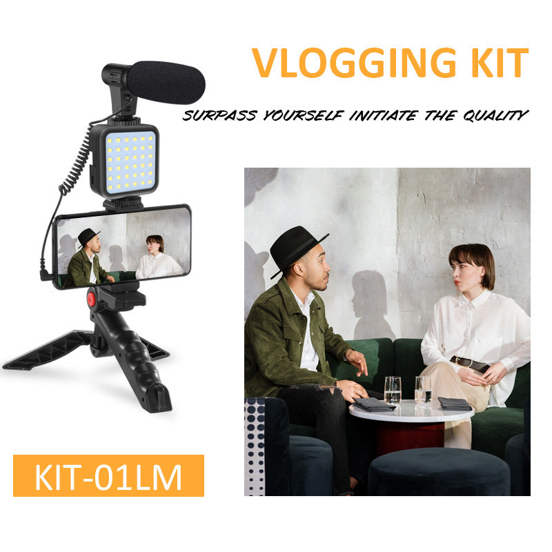 All-in-One Content Creator Kit – Tabletop Tripod and Lighting for Apple Devices