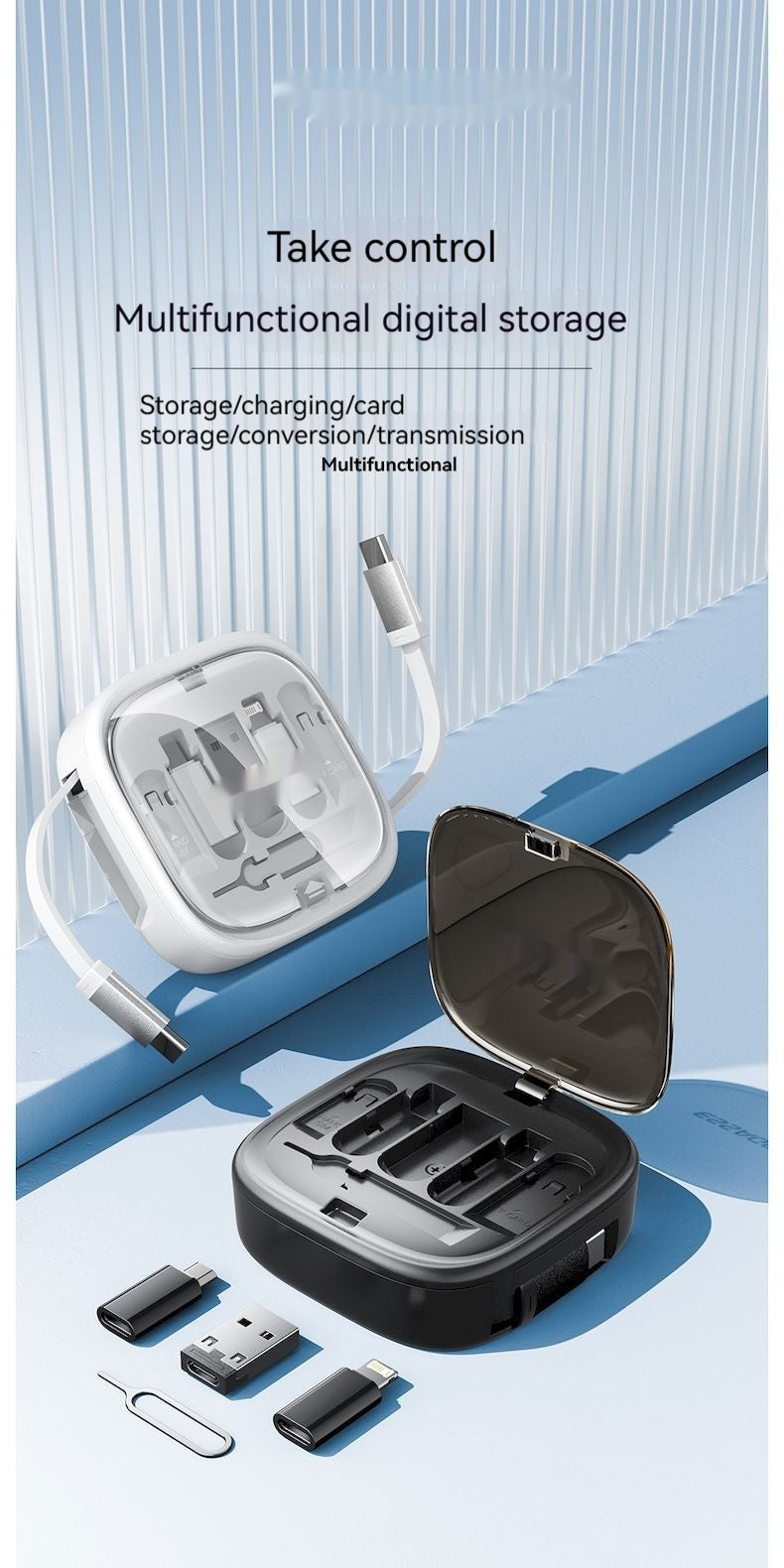 Universal Charging Cable Kit with 60W Fast Charging & Compact Storage Case