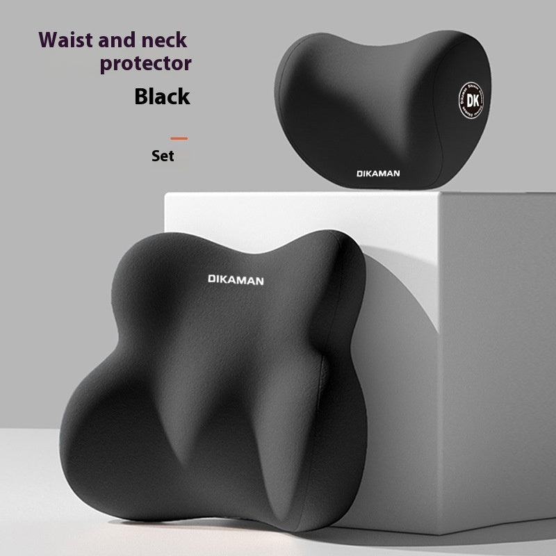 Comfortable Car Lumbar Support and Headrest Pillow