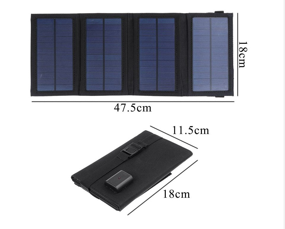 Portable 8W Foldable Solar Panel Charger for Outdoor & Emergency Use