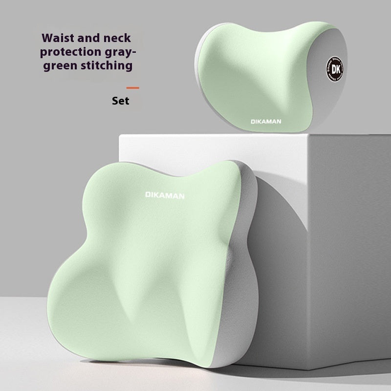 Comfortable Car Lumbar Support and Headrest Pillow