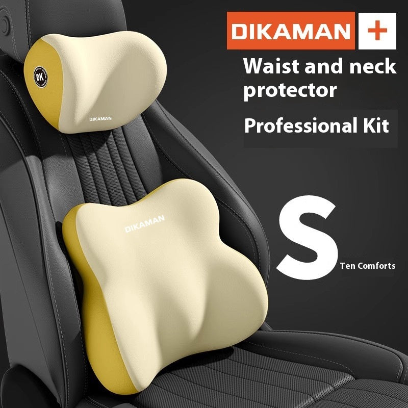 Comfortable Car Lumbar Support and Headrest Pillow