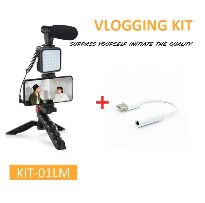 All-in-One Content Creator Kit – Tabletop Tripod and Lighting for Apple Devices