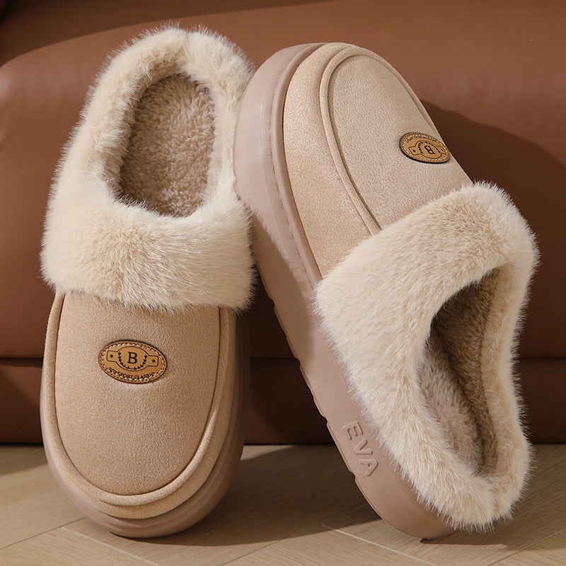 Soft Plush Winter Slippers – Indoor Cozy Shoes with Non-Slip Sole