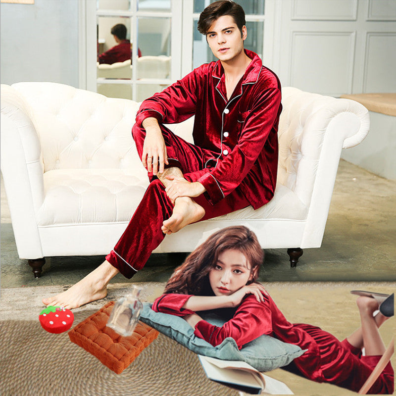 Comfortable Gold Velvet Pajamas – Elegant Sleepwear and Loungewear Set