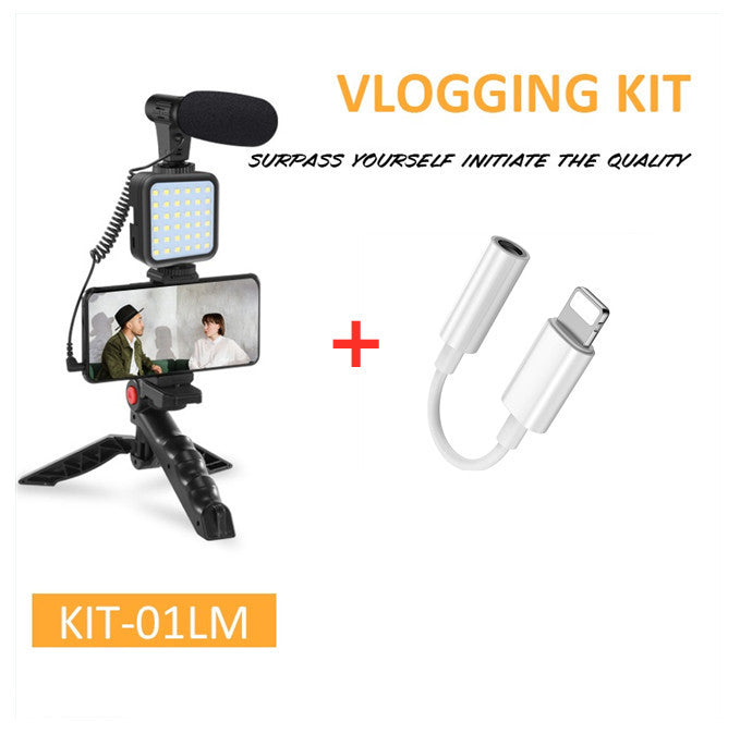 All-in-One Content Creator Kit – Tabletop Tripod and Lighting for Apple Devices