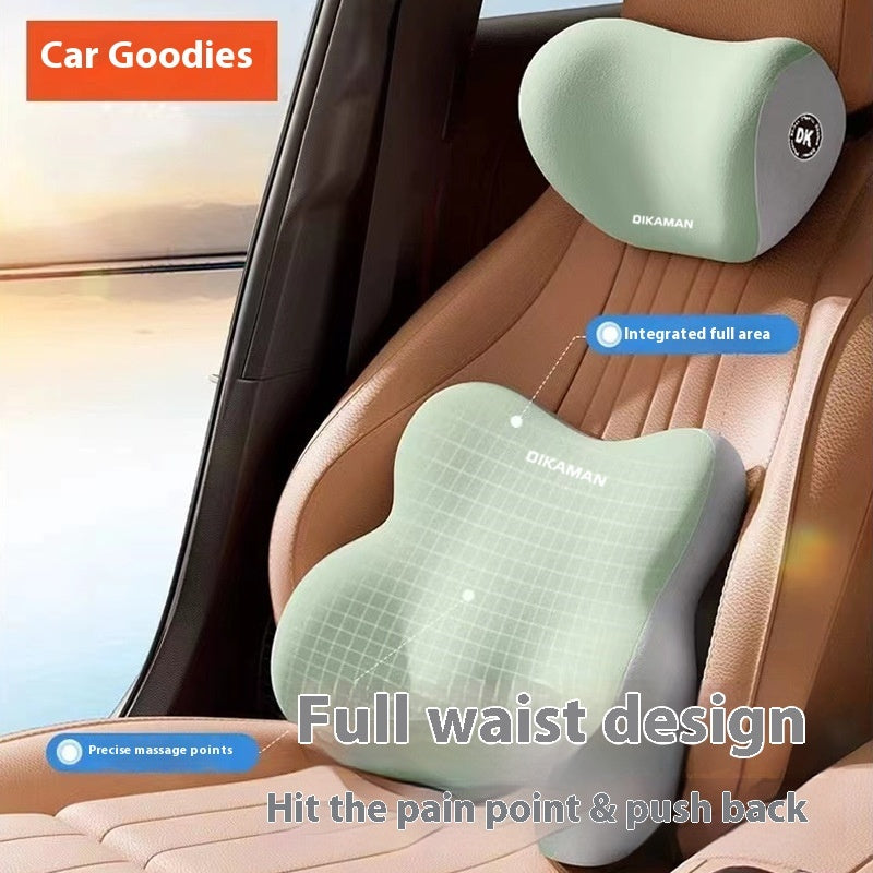 Comfortable Car Lumbar Support and Headrest Pillow