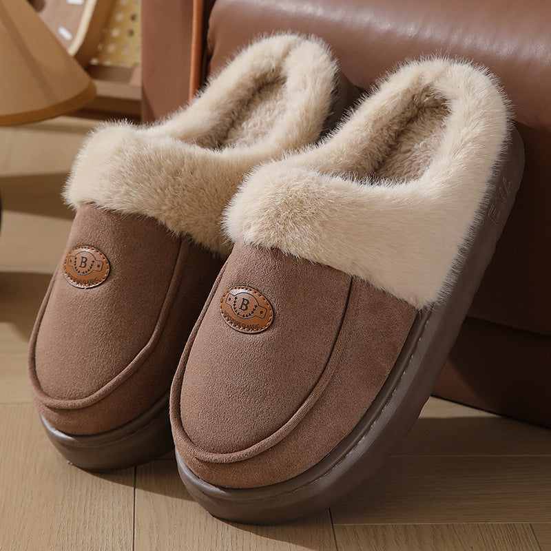 Soft Plush Winter Slippers – Indoor Cozy Shoes with Non-Slip Sole