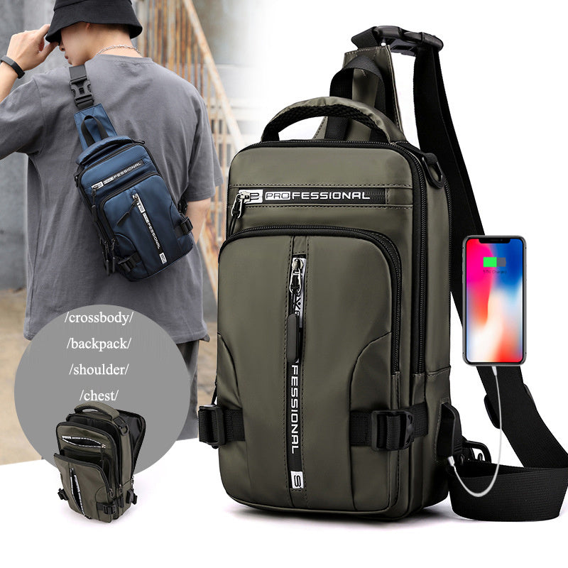 Men’s Crossbody Bag – Multifunctional Shoulder & Chest Backpack