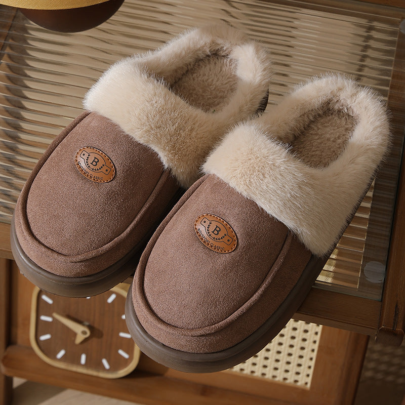 Soft Plush Winter Slippers – Indoor Cozy Shoes with Non-Slip Sole