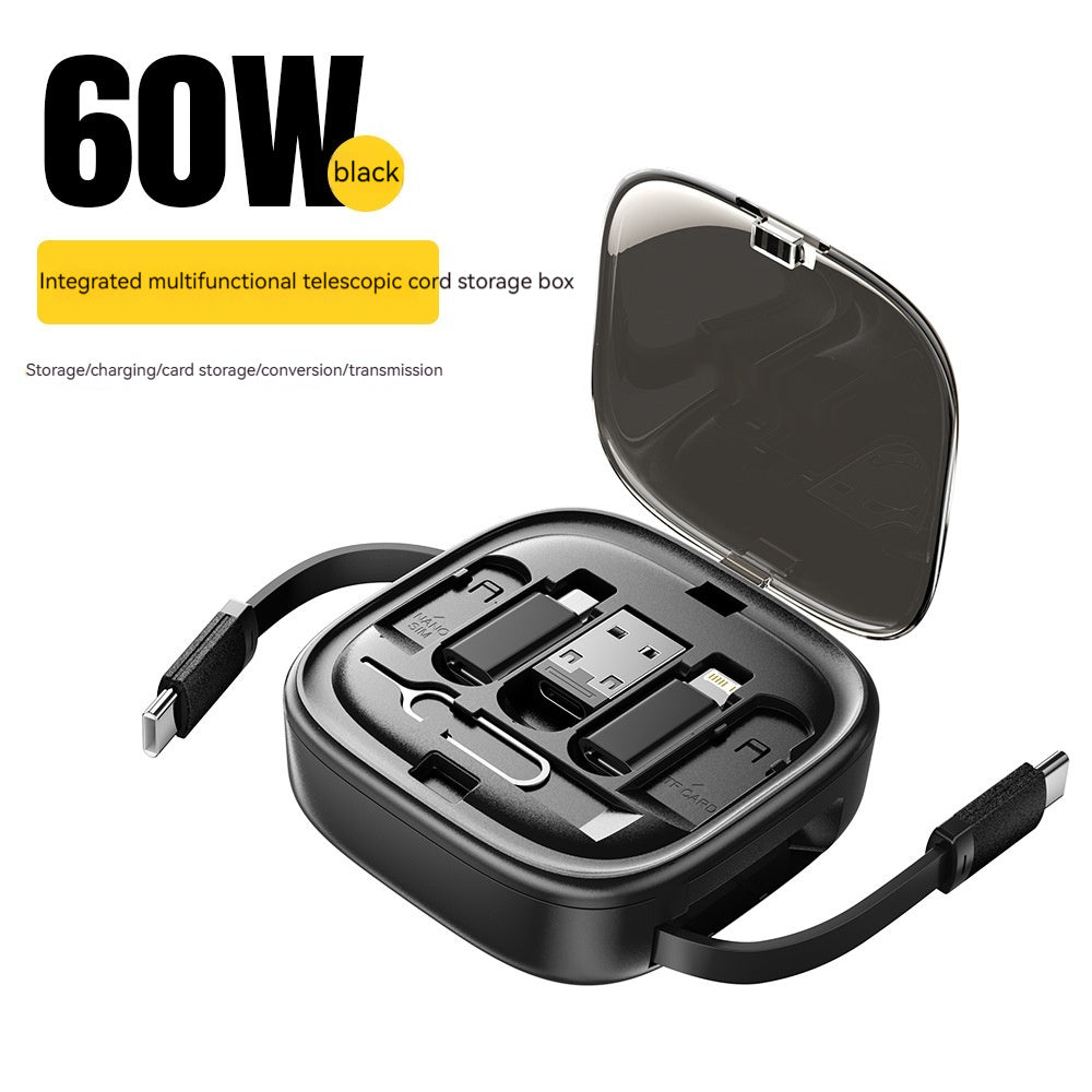 Universal Charging Cable Kit with 60W Fast Charging & Compact Storage Case