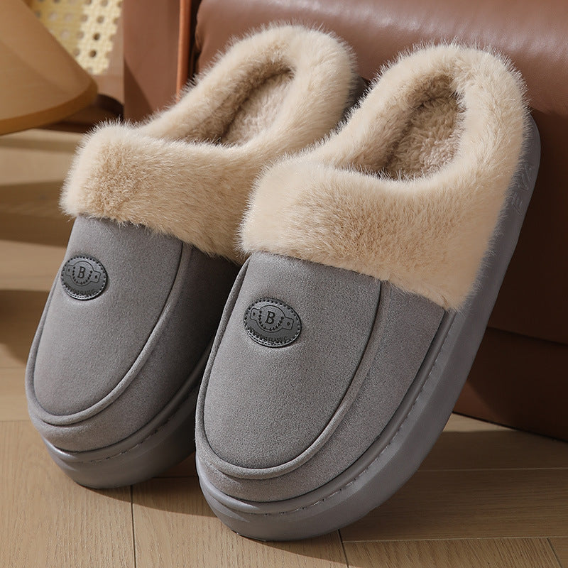 Soft Plush Winter Slippers – Indoor Cozy Shoes with Non-Slip Sole