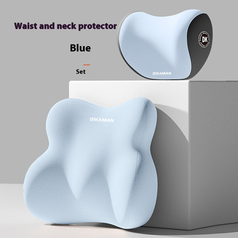 Comfortable Car Lumbar Support and Headrest Pillow